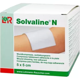 SOLVALINE N Kompresai 5x5 cm sterilūs, 25 vnt
