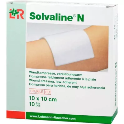 Solvaline N 10x10 cm sterilūs kompresai, 10 vnt