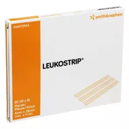 LEUKOSTRIP Žaizdų siuvimo juostelės 4x38 mm, 10X8 vnt