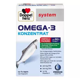 DOPPELHERZ Omega-3 koncentrato sistemos kapsulės, 120 kapsulių