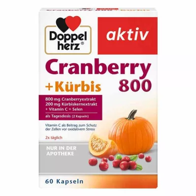 Doppelherz Cranberry+Pumpkin kapsulės, 60 vnt
