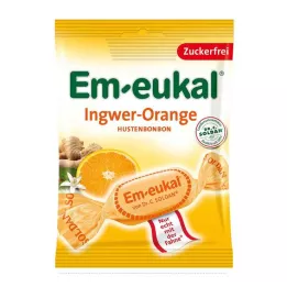 EM-EUKAL Imbieriniai apelsinų saldainiai be cukraus, 75 g