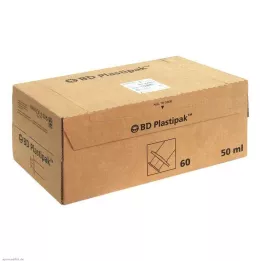 BD PLASTIPAK Švirkštas 50 ml Luer loc. centruotas, 60X50 ml