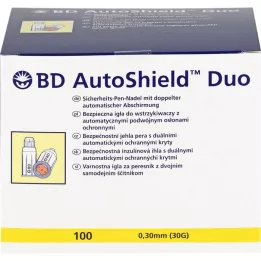 BD AUTOSHIELD Duo apsauginės 5 mm plunksninės adatos, 100 vnt