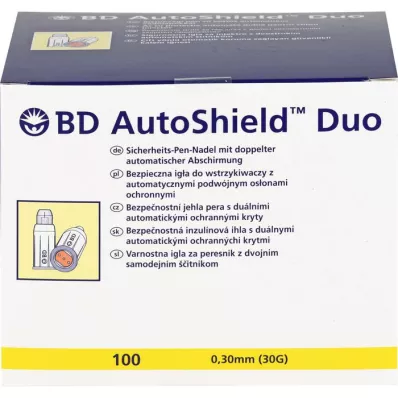 BD AUTOSHIELD Duo apsauginės 5 mm plunksninės adatos, 100 vnt
