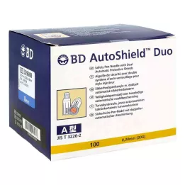 BD AUTOSHIELD 8 mm apsauginės rašiklio adatos Duo, 100 vnt