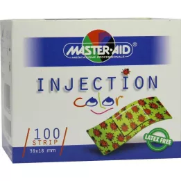 INJECTION spalvota juostelė 18x39 mm, vaikiškas gipsinis vabalas, 100 vnt