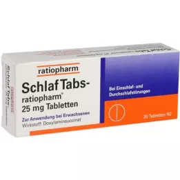 SCHLAF TABS-ratiopharm 25 mg tabletės, 20 vnt