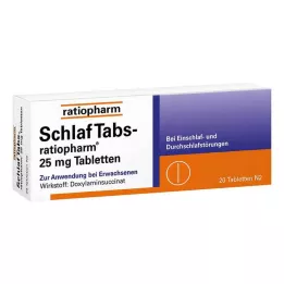 SCHLAF TABS-ratiopharm 25 mg tabletės, 20 vnt