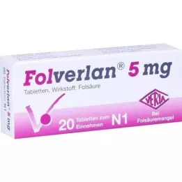 FOLVERLAN 5 mg tabletės, 20 vnt