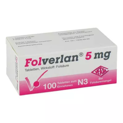 Folverlan 5 mg tabletės, 100 vnt Folverlan 5 mg tabletės, 100 vnt