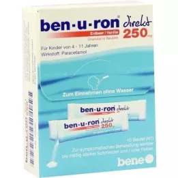 BEN-U-RON direct 250 mg granule 250 mg căpșuni/vanilie, 10 buc