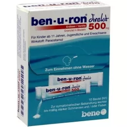 BEN-U-RON direct 500 mg granulės braškių/vanilės, 10 vnt