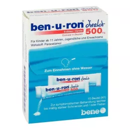 BEN-U-RON direct 500 mg granulės braškių/vanilės, 10 vnt
