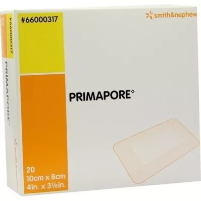PRIMAPORE Pansament pentru răni 8x10 cm steril, 20 buc