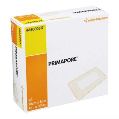 Primapore žaizdų tvarstis 10x8 cm, 20 vnt Primapore žaizdų tvarstis 10x8 cm, 20 vnt