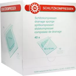 SCHLITZKOMPRESSEN 10x10 cm sterilūs 12x, 40X2 vnt