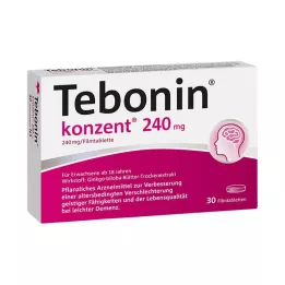 TEBONIN konsent 240 mg plėvele dengtos tabletės, 30 vnt