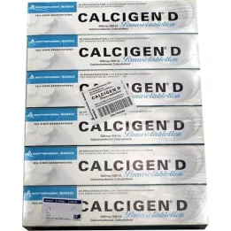 CALCIGEN D 600 mg/400 I.U. Šnypščiosios tabletės, 120 kapsulių