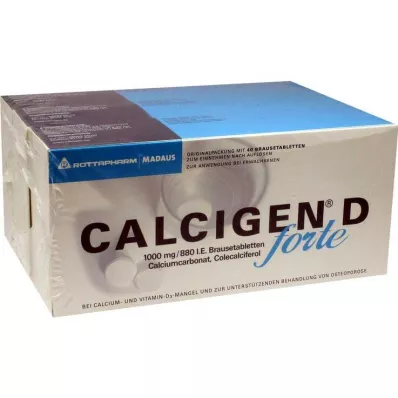 Calcigen D forte 1000 mg / 880 TV šnypščiosios tabletės, 120 vnt