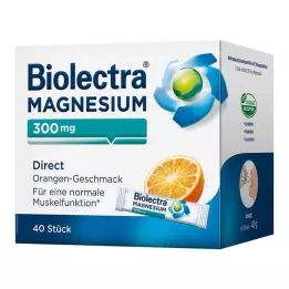 BIOLECTRA Magnis 300 mg Direct Orange Sticks, 40 vnt