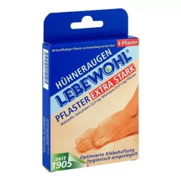 LEBEWOHL Labai stiprus kukurūzų tinkas, 8 vnt