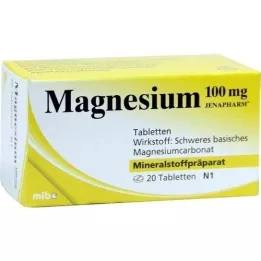 MAGNESIUM 100 mg Jenapharm tabletės, 20 vnt