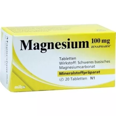 MAGNESIUM 100 mg Jenapharm tabletės, 20 vnt