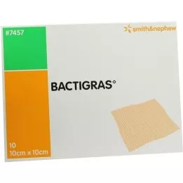 BACTIGRAS Antiseptinė parafino marlė 10x10 cm, 10 vnt