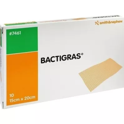 BACTIGRAS Antiseptinė parafino marlė 15x20 cm, 10 vnt