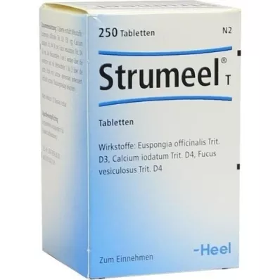 STRUMEEL T tabletės, 250 vnt