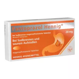 Pantoprazole Hennig b.Heartburn 20 mg skrandyje neirios tabletės, 7 vnt