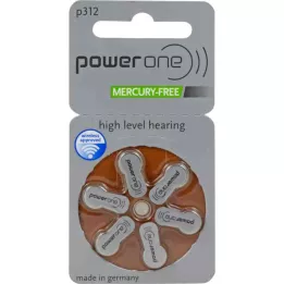 BATTERIEN Hör PowerOne 312, 6 vnt