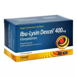 IBU-LYSIN Dexcel 400 mg plėvele dengtos tabletės, 50 vnt