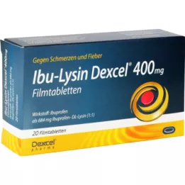 IBU-LYSIN Dexcel 400 mg plėvele dengtos tabletės, 20 vnt