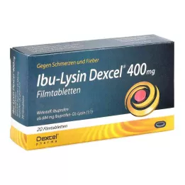 IBU-LYSIN Dexcel 400 mg plėvele dengtos tabletės, 20 vnt