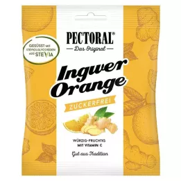 PECTORAL Imbieriniai apelsinų saldainiai be cukraus, 60 g