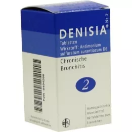 DENISIA 2 lėtinio bronchito tabletės, 80 vnt