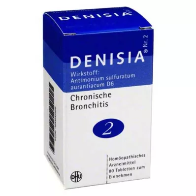 DENISIA 2 lėtinio bronchito tabletės, 80 vnt