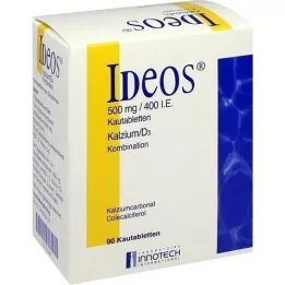 IDEOS 500 mg/400 TV kramtomosios tabletės, 90 vnt
