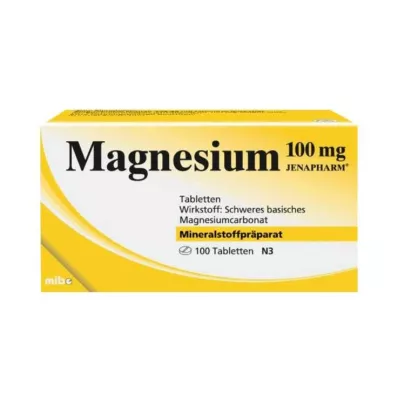 Magnio 100 mg Jenafarm tabletės, 50 vnt Magnio 100 mg Jenafarm tabletės, 50 vnt