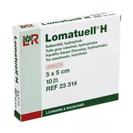 LOMATUELL H Tepalinis tiulis 5x5 cm sterilus, 10 vnt