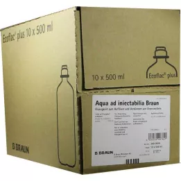 AQUA AD injectabilia Ecoflac Plus infuzinis tirpalas, 10X500 ml