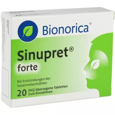 SINUPRET forte dengtos tabletės, 20 vnt