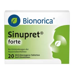 SINUPRET forte dengtos tabletės, 20 vnt