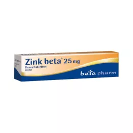 ZINK BETA 25 putojančios tabletės, 20 vnt