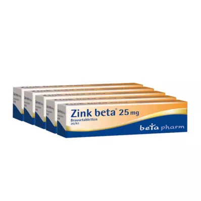 ZINK BETA 25 putojančios tabletės, 100 vnt