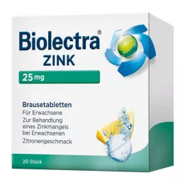 BIOLECTRA Cinko putojančios tabletės, 20 vnt