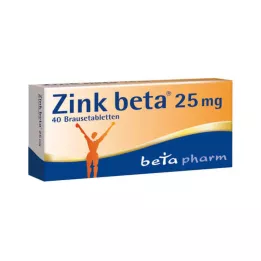ZINK BETA 25 putojančios tabletės, 40 vnt