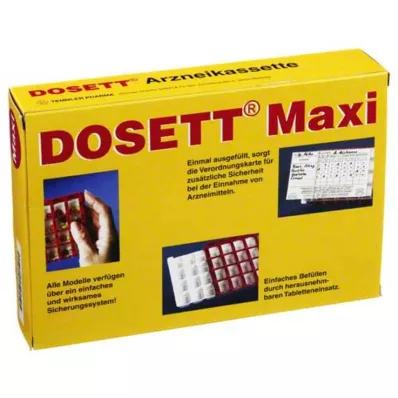 DOSETT Maxi vaistų kasetė raudona, 1 vnt DOSETT Maxi vaistų kasetė raudona, 1 vnt